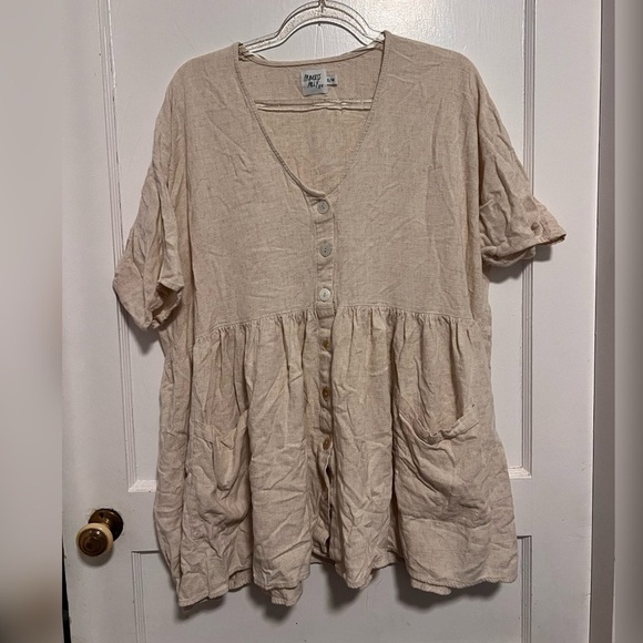 Princess Polly The Sandy Mini Dress Natural S/M - Picture 2 of 8